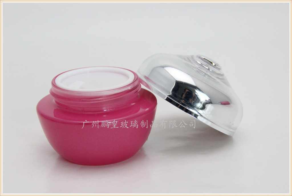 點睛之筆 30g玫紅玻璃膏霜瓶如何為化妝品換裝升級
